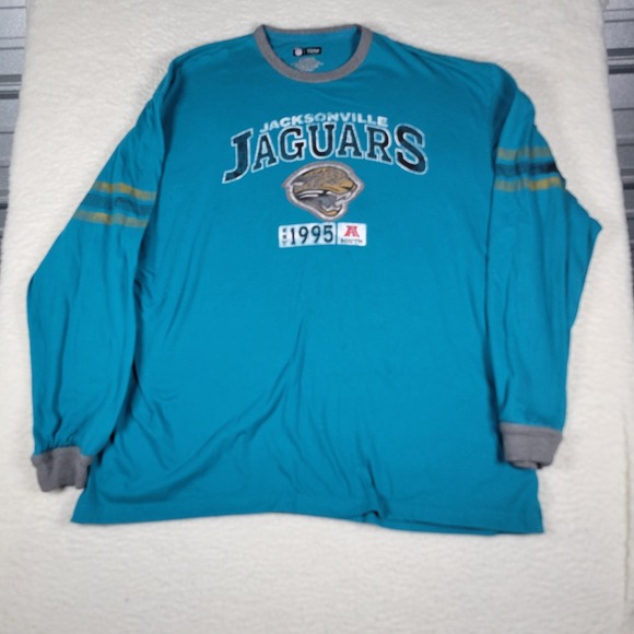 NFL Team Apparel Other - NFL Team Apparel Jacksonville Jaguars Shirt Mens 2XL Teal Long Sleeve Graphic